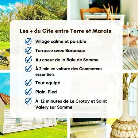 Entre Terre & Marais-plain-pied-plage A 15min-bbq Tatil Evi Noyelles-sur-Mer